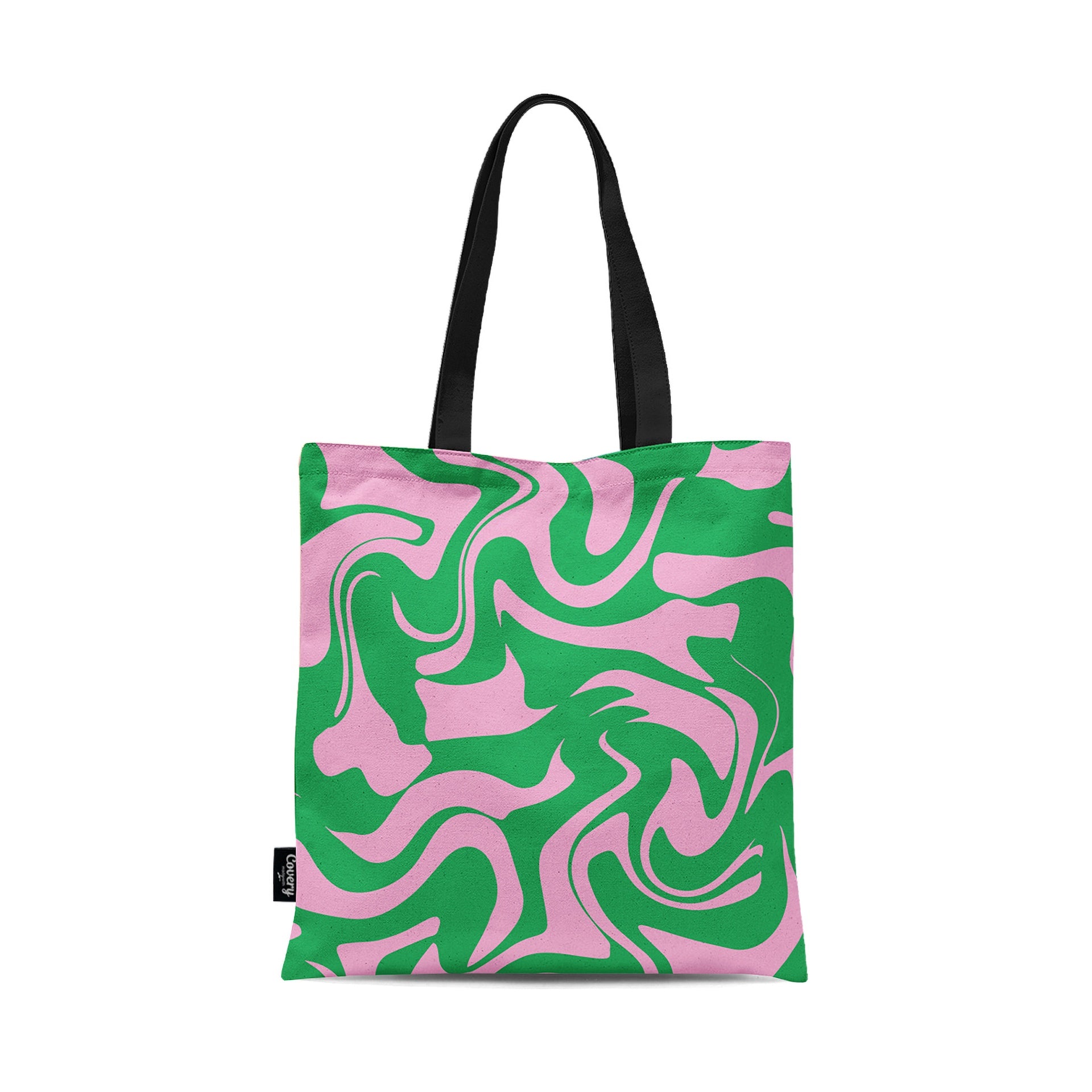 Abstracted 1 Color Green Totebag