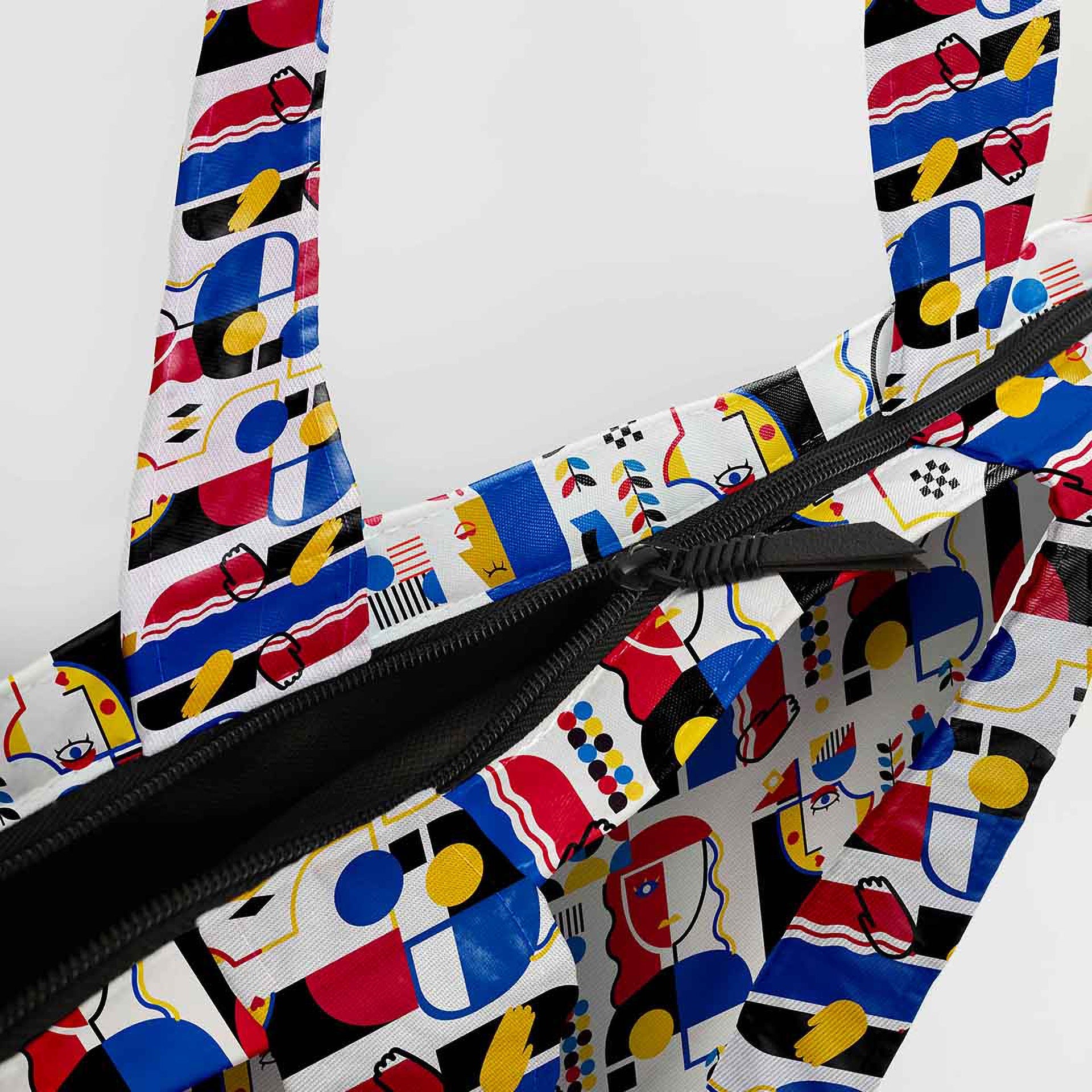 Bauhaus Faces Tote Hand