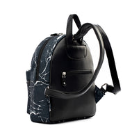Black Marble Mini Backpack