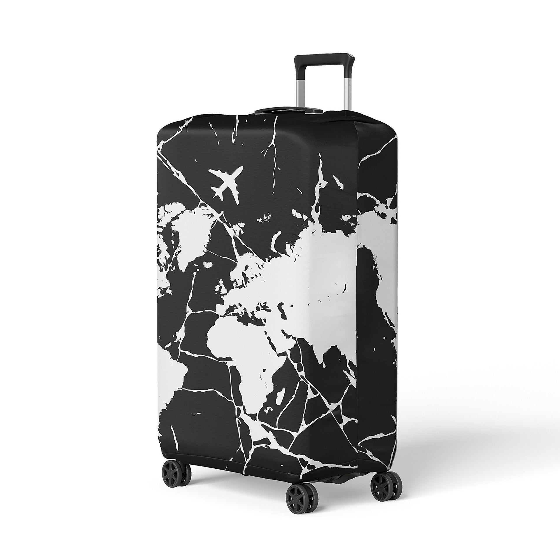 Black Marble Suitcase Cover