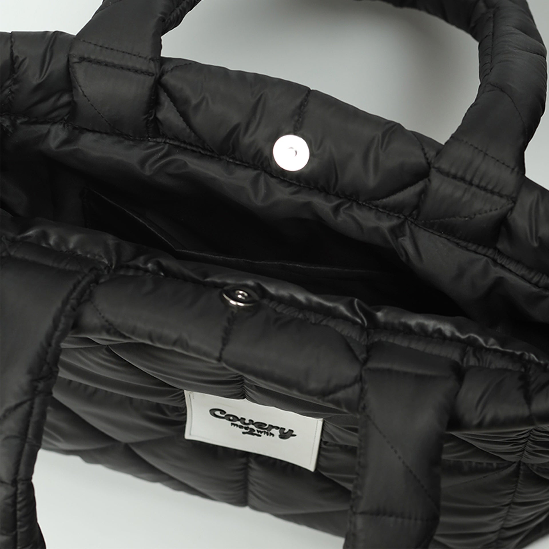 Black Puffy Totebag