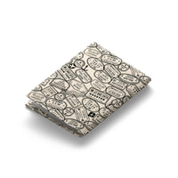Black Stamps Passport Cover