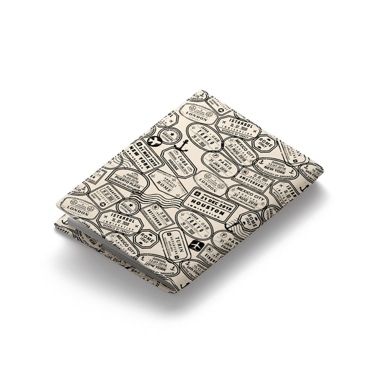 Black Stamps Passport Cover