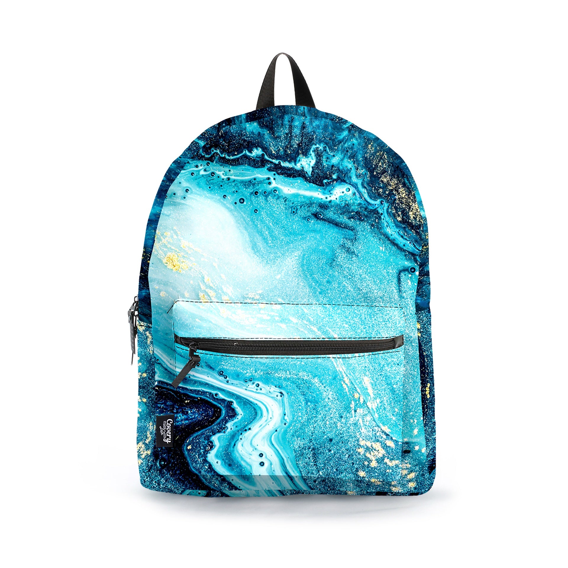 Blue And Gold Marble Backpack