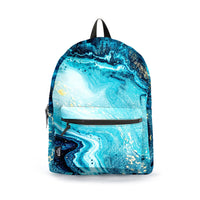 Blue And Gold Marble Backpack