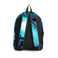 Blue And Gold Marble Backpack