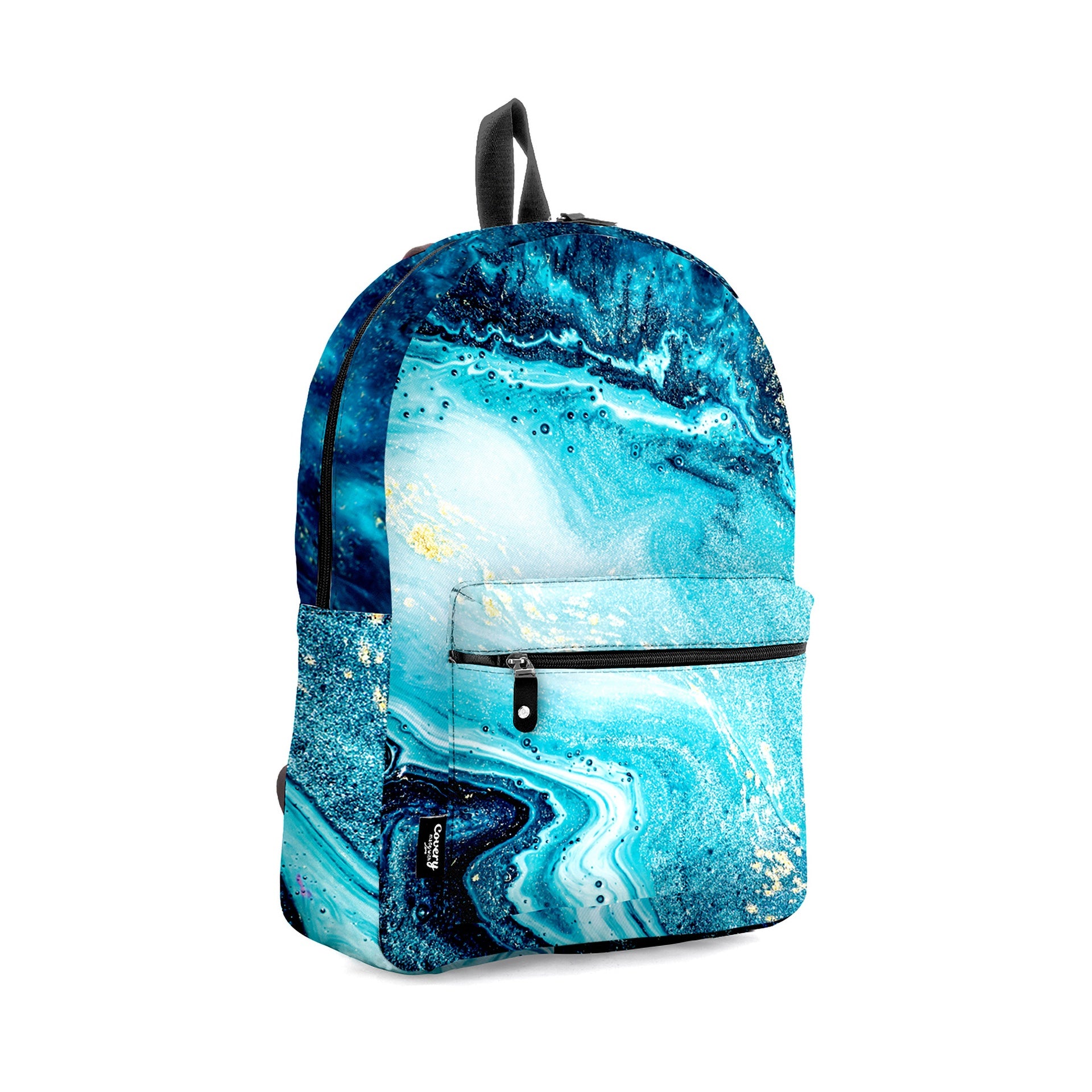 Blue And Gold Marble Backpack