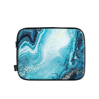 Blue And Gold Marble Laptop Sleeve