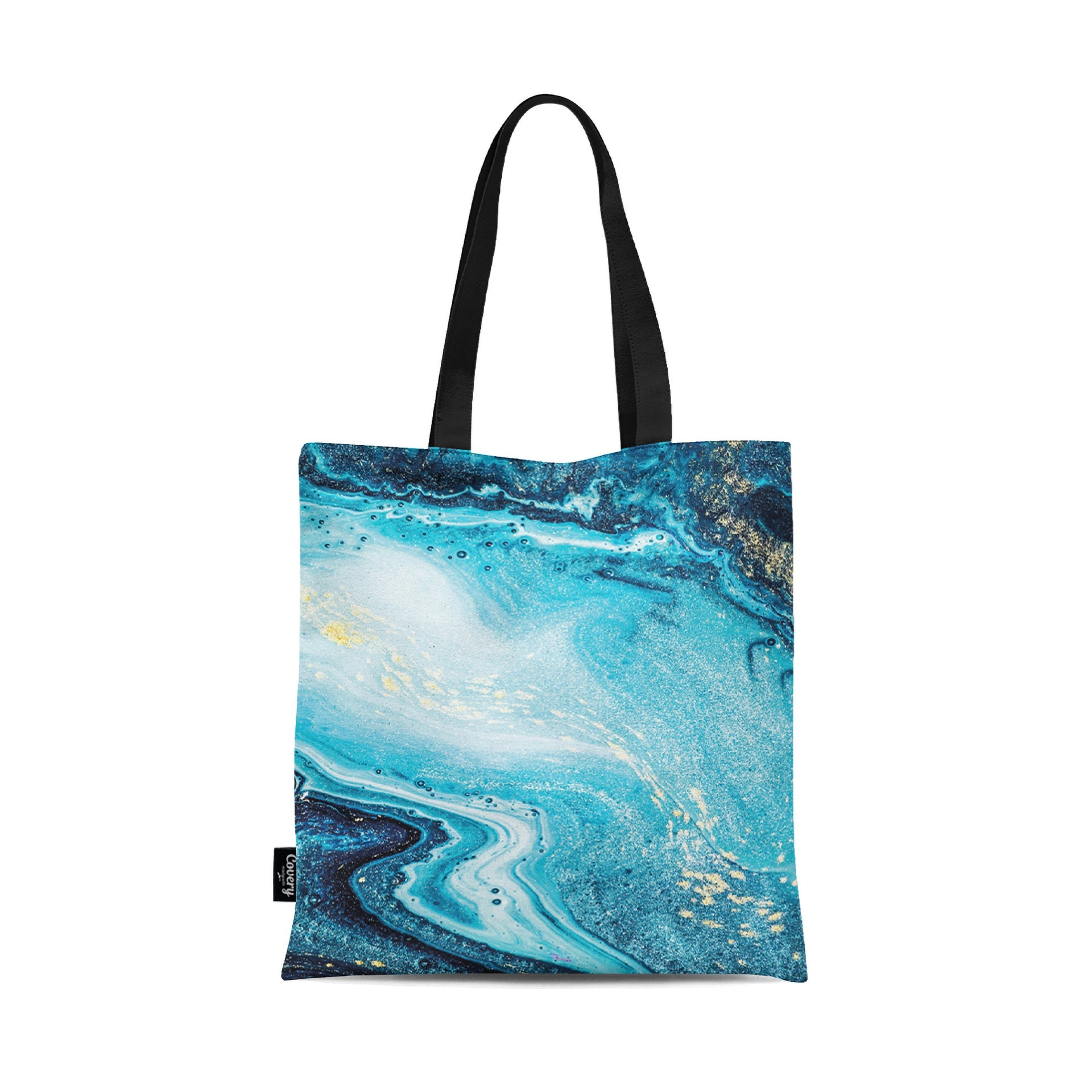 Blue And Gold Marble Totebag