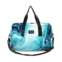 Blue And Gold Marble Travel Bag