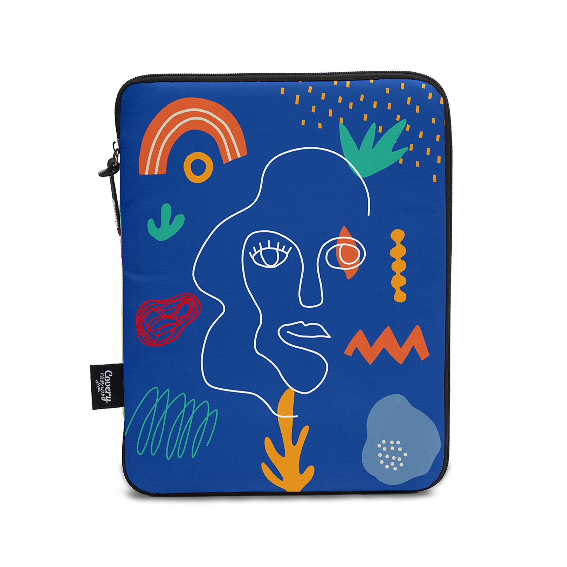 Blue Line Art Tablet Sleeve