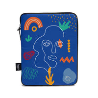 Blue Line Art Tablet Sleeve