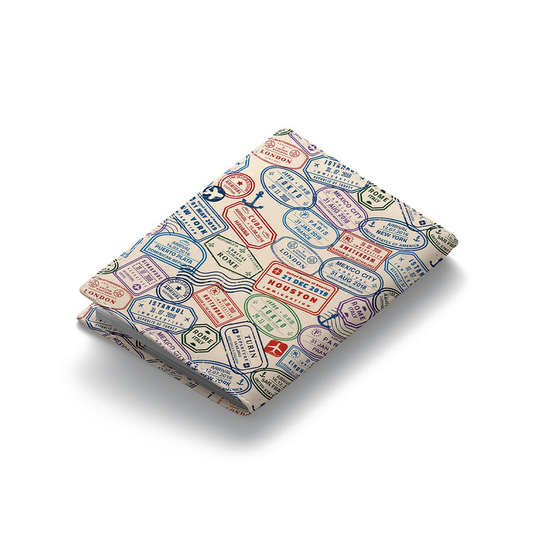 Colorful Stamps Passport Cover
