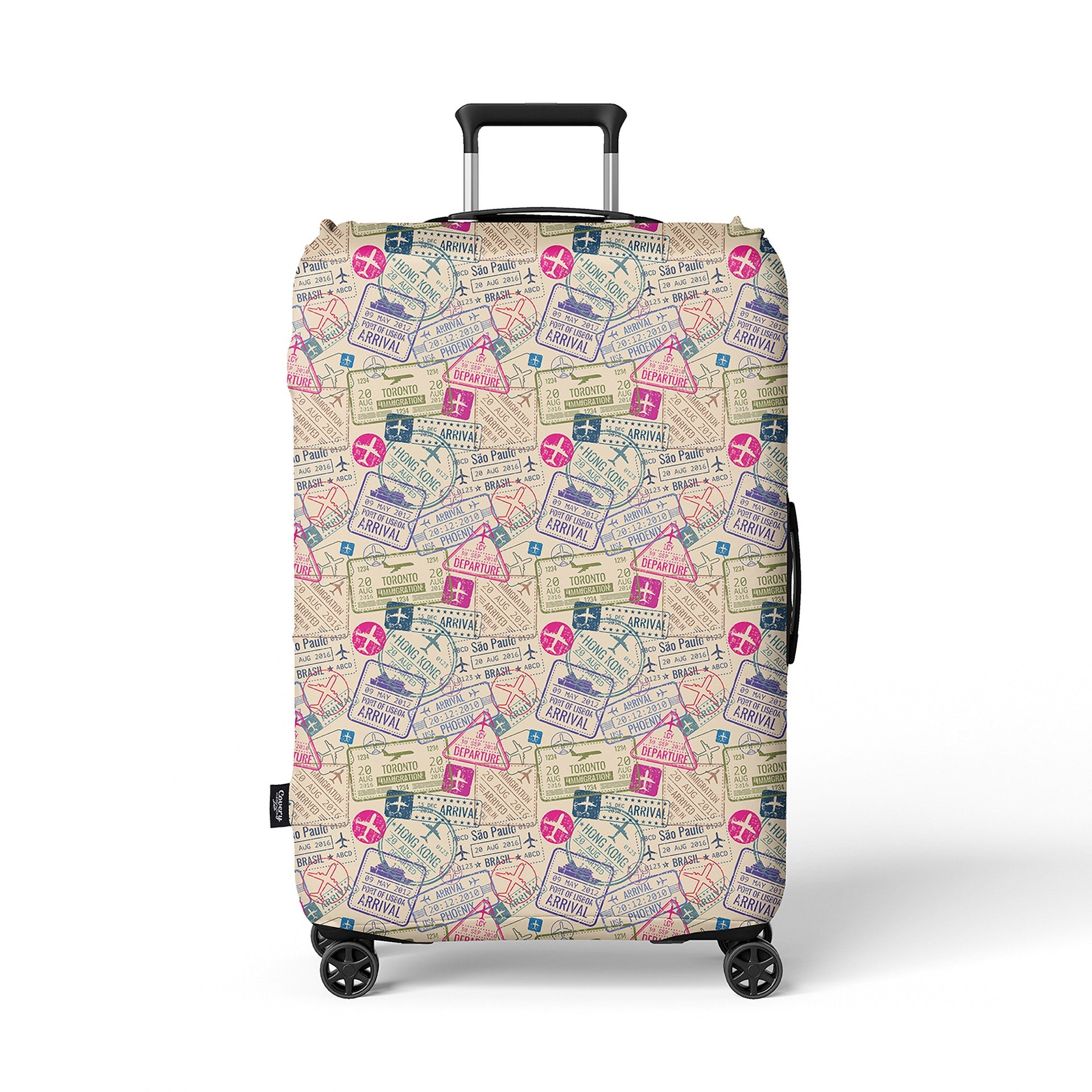 Colorful Stamps Suitcase Cover