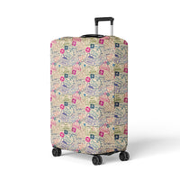 Colorful Stamps Suitcase Cover