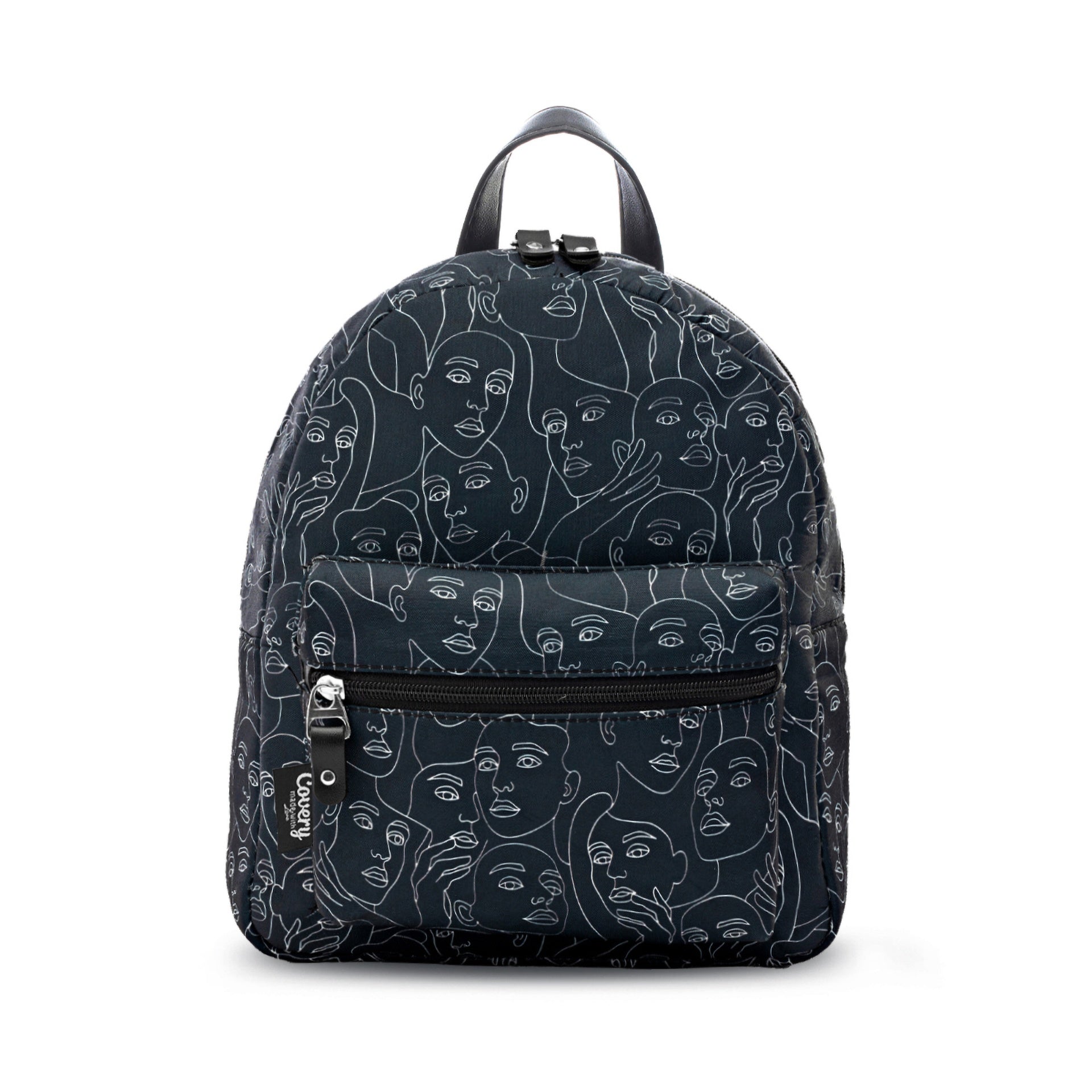 Faceless Black Mini Backpack