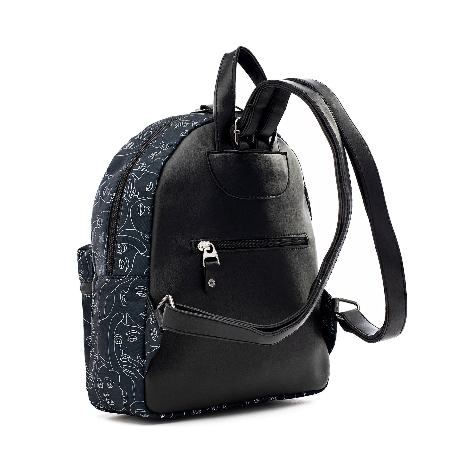 Faceless Black Mini Backpack