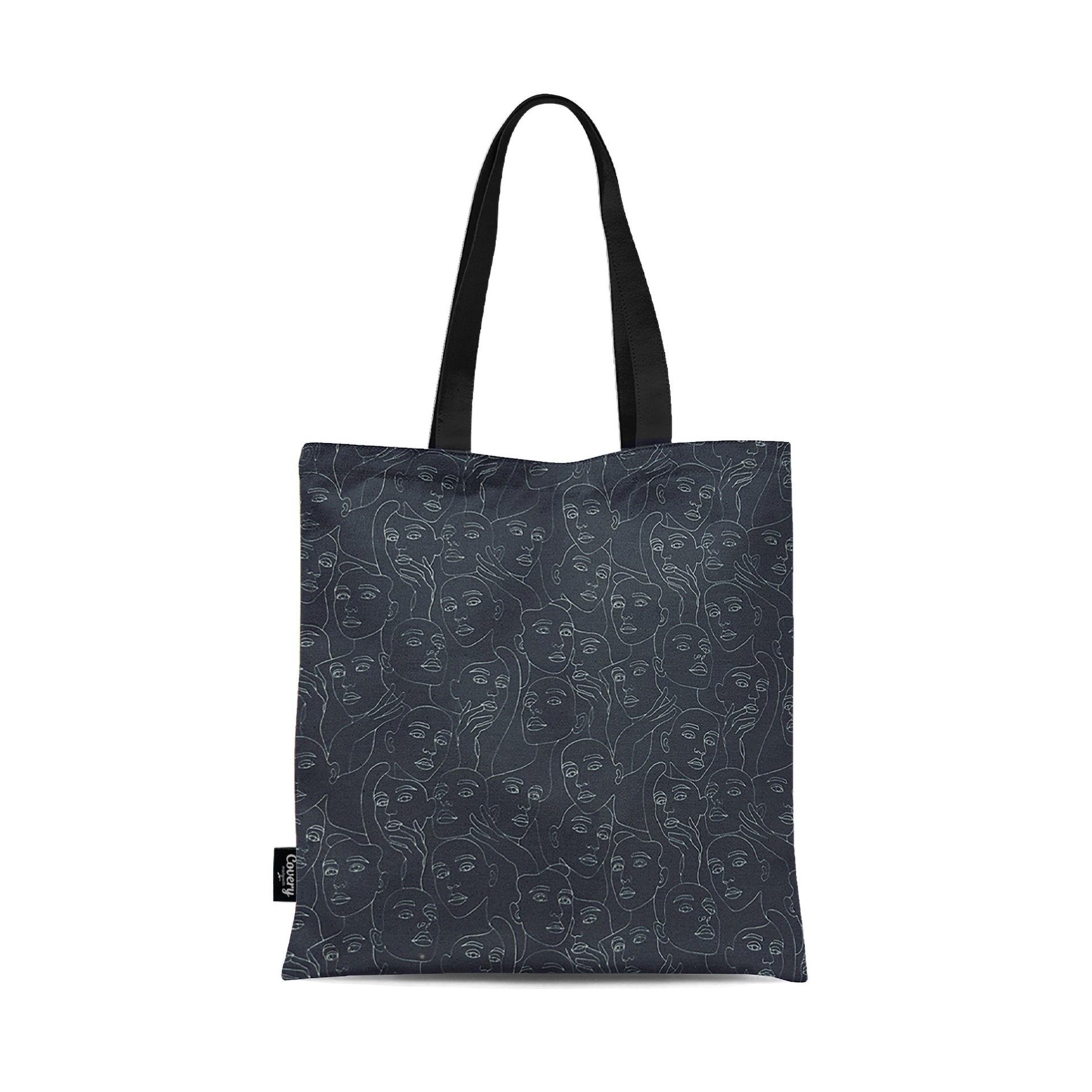 Faceless Black Totebag
