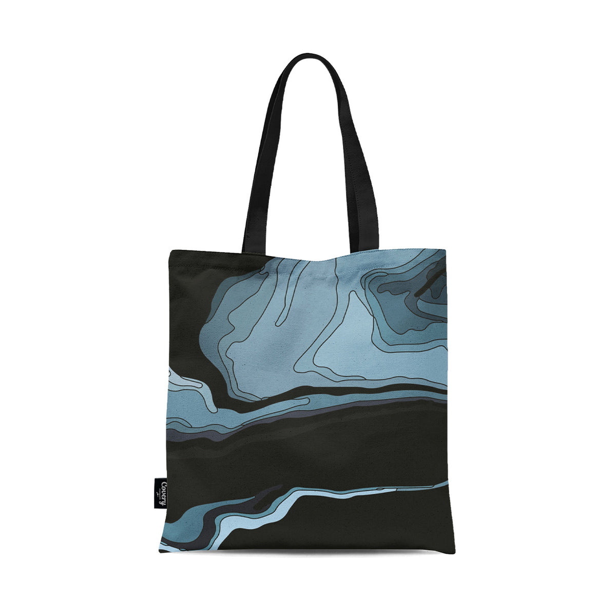 Gray Black Marble Totebag