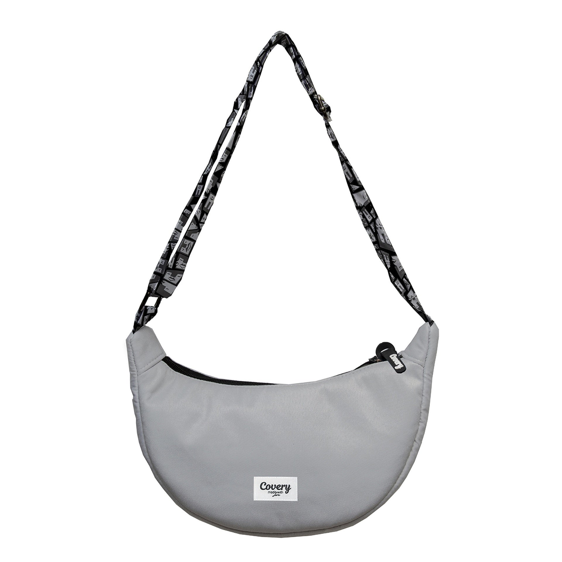 Gray Waist Bag Hand Printed