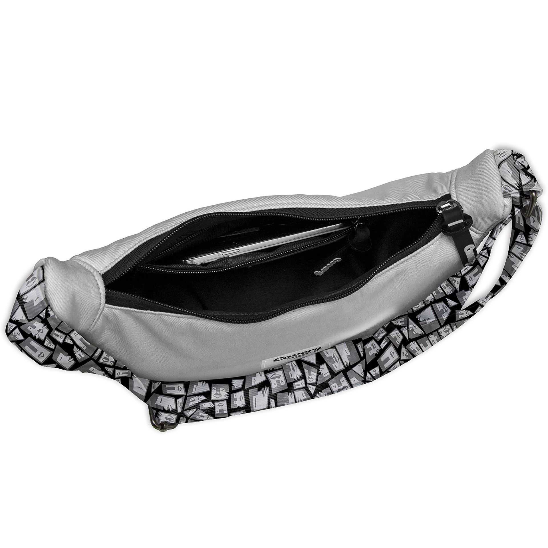 Gray Waist Bag Hand Printed