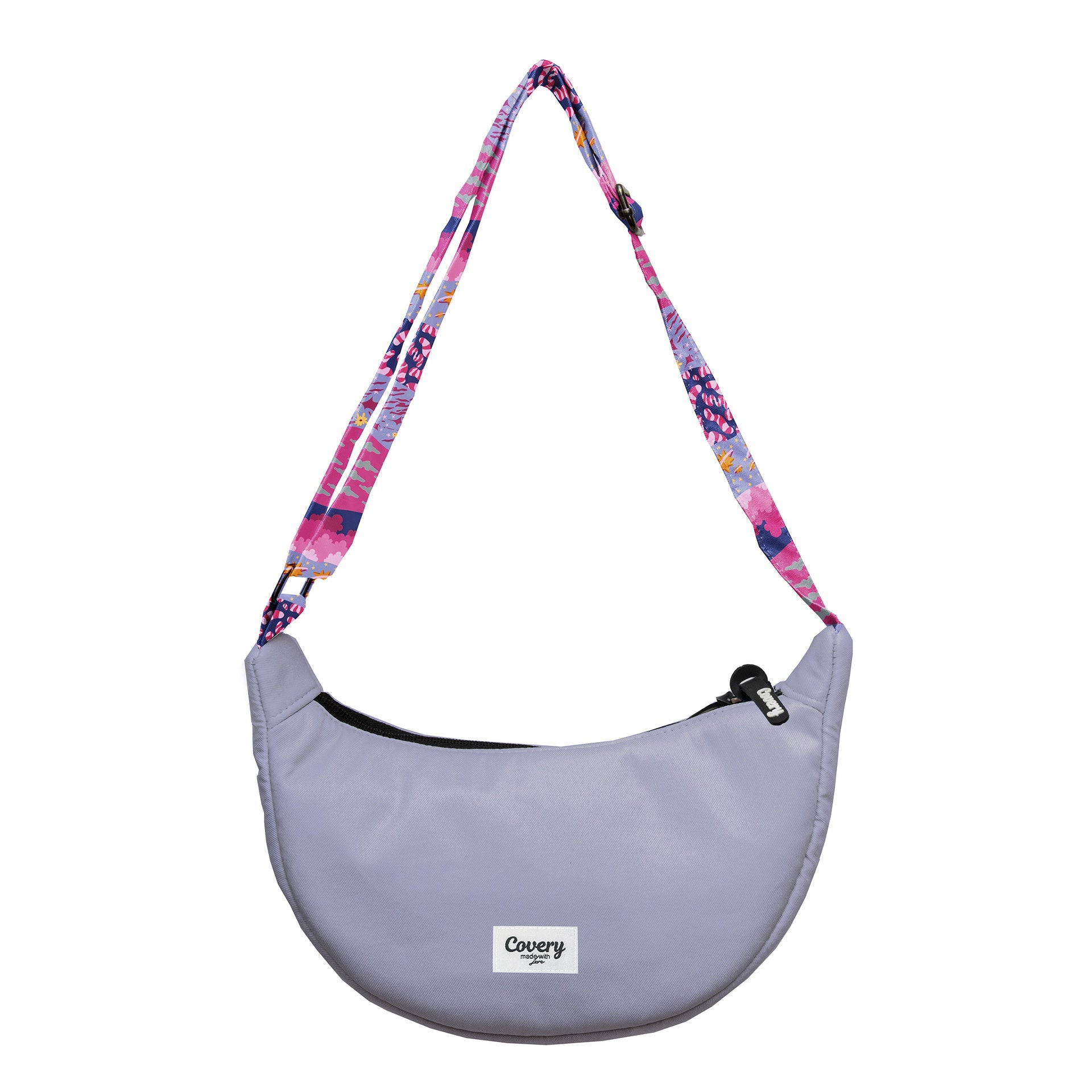 Lavender Waist Bag Hand Printed