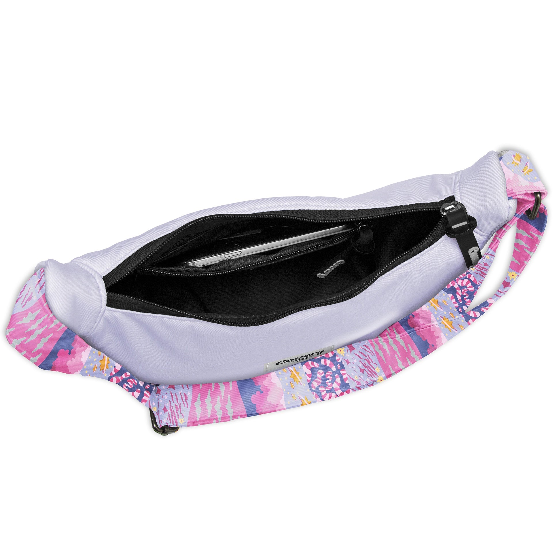 Lavender Waist Bag Hand Printed