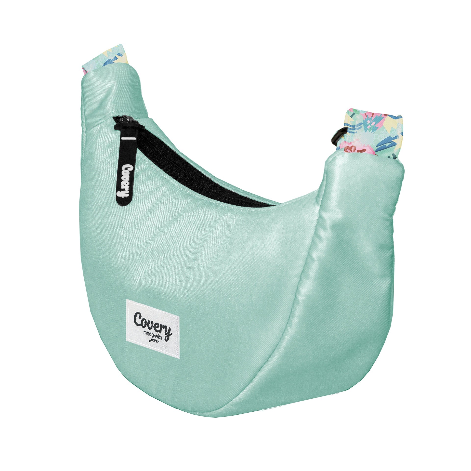 Light Green Waist Bag Hand Printed
