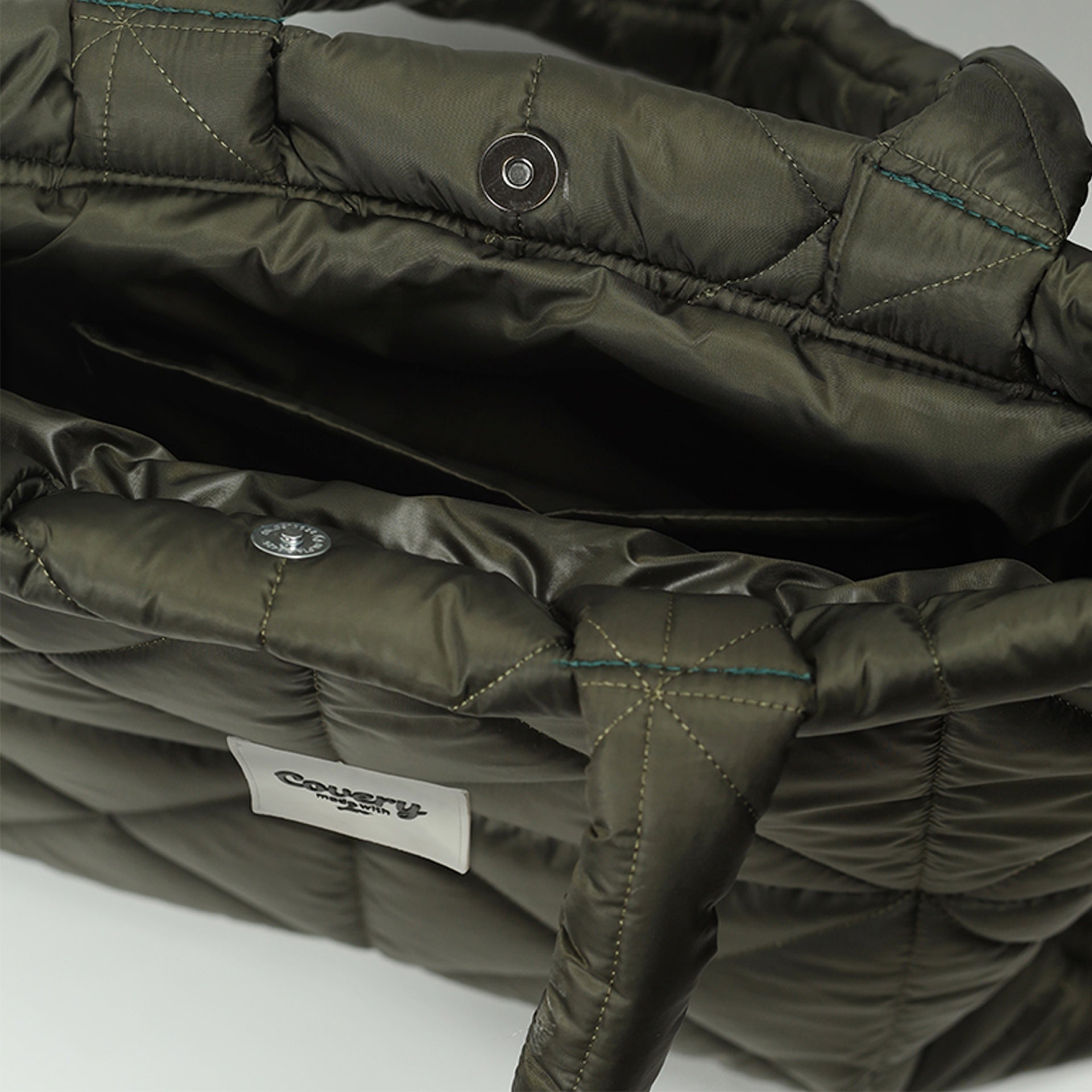 Olive Puffy Totebag