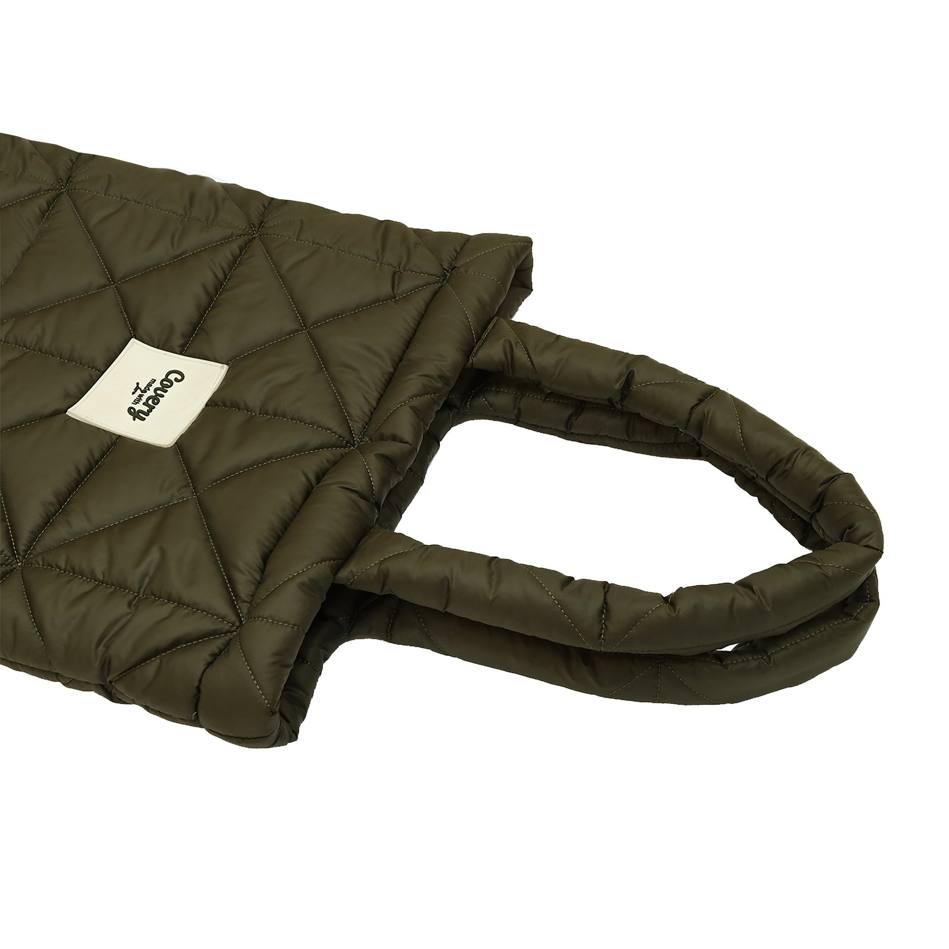 Olive Puffy Totebag