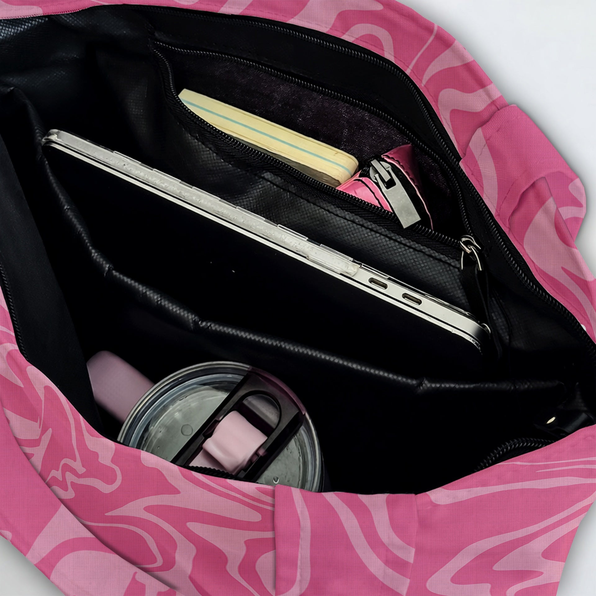 Pink Marble Tote Hand