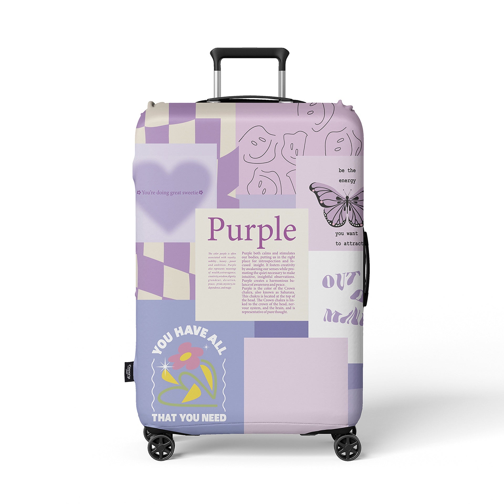 Purple Suitcase Cover