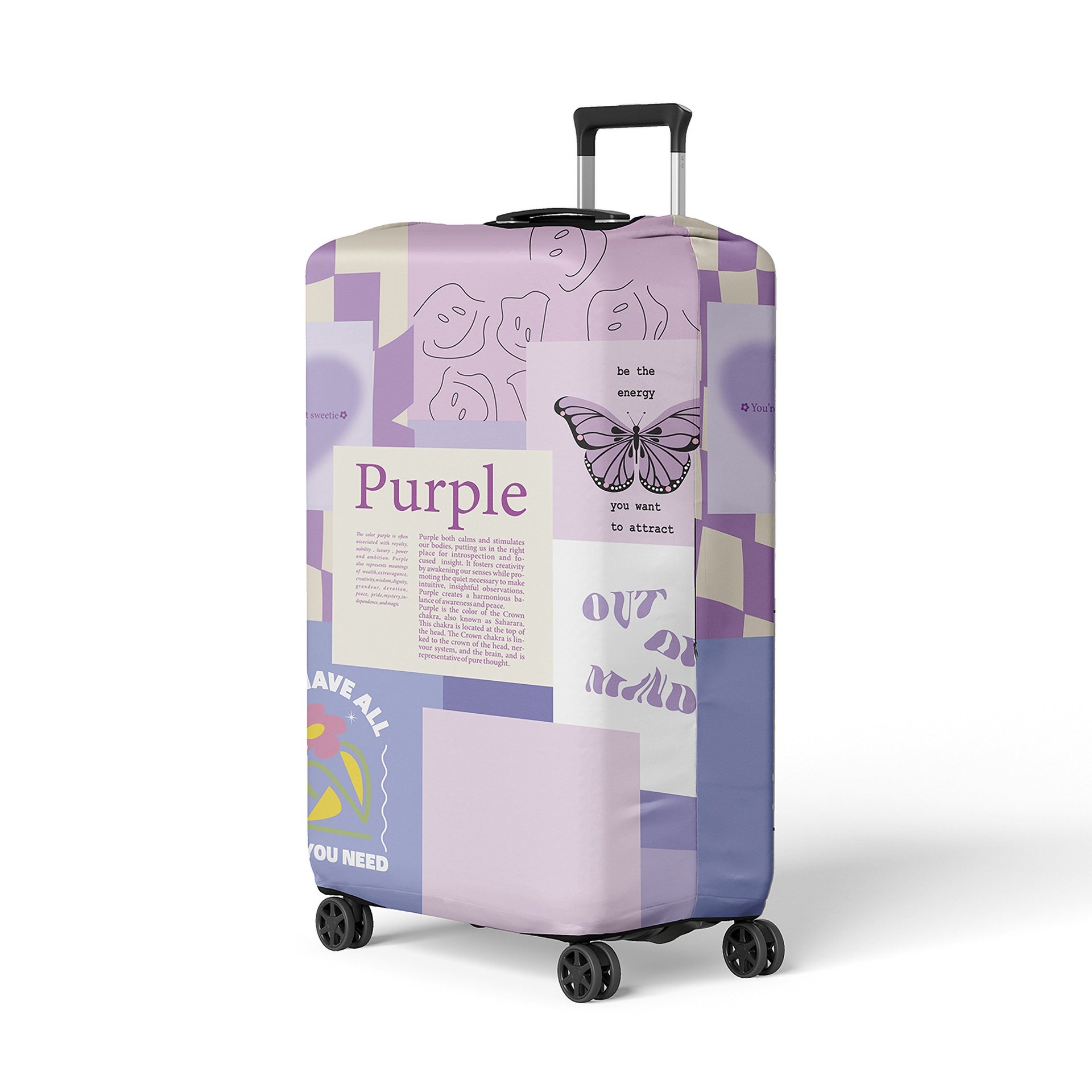 Purple Suitcase Cover