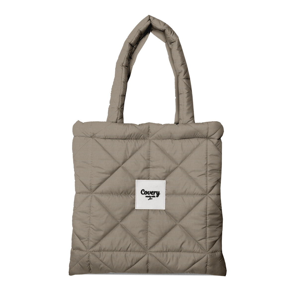 Silver Haze Puffy Tote Bag