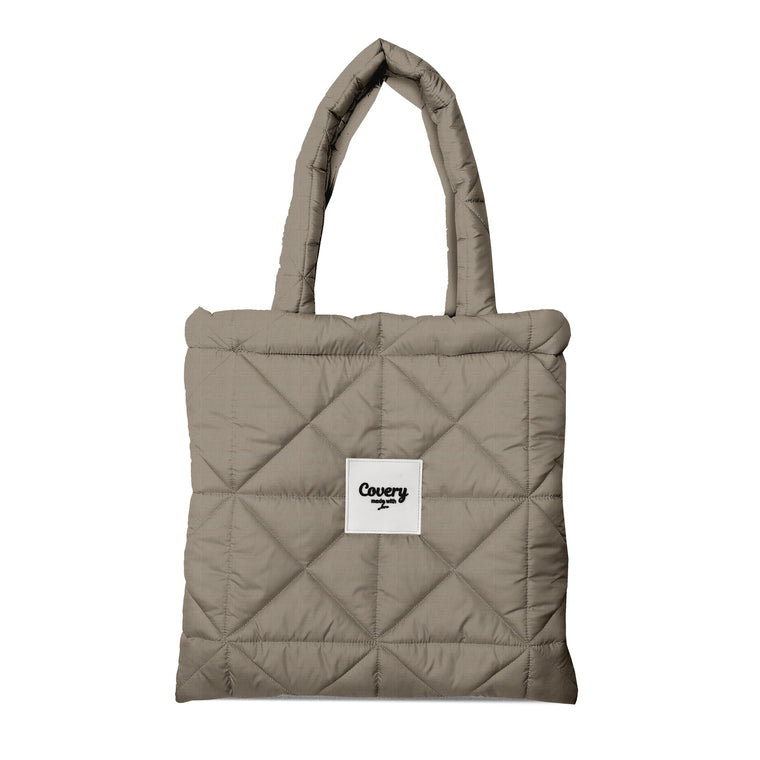 Silver Haze Puffy Tote Bag