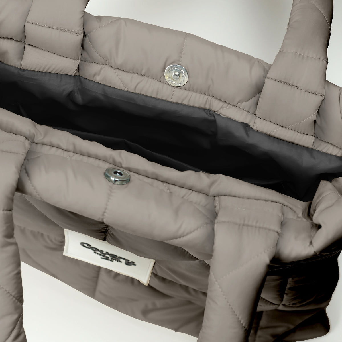 Silver Haze Puffy Tote Bag
