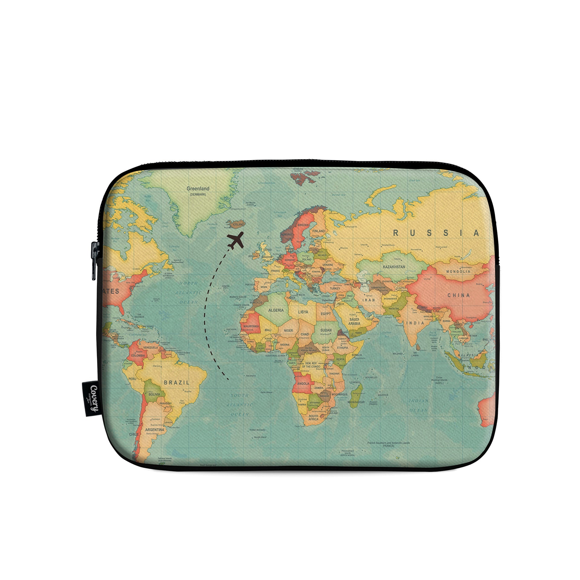 Travel Map Laptop Sleeve