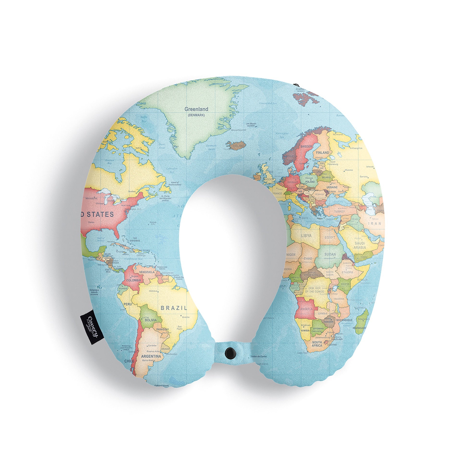 Travel Map Neck Pillow