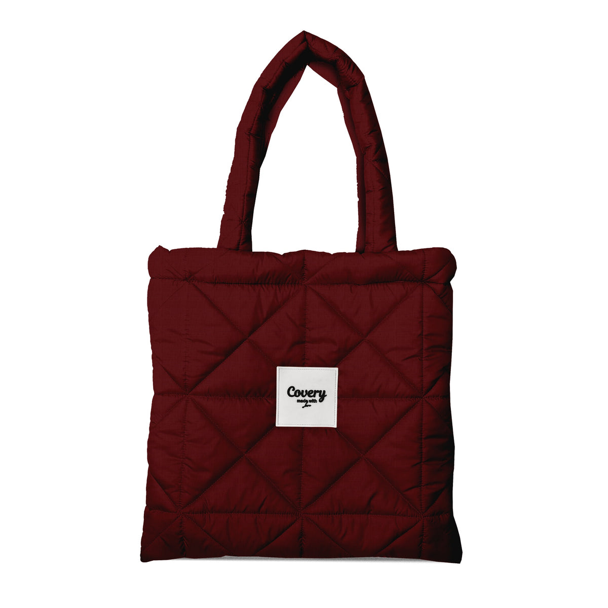 Vintage Wine Puffy Tote Bag