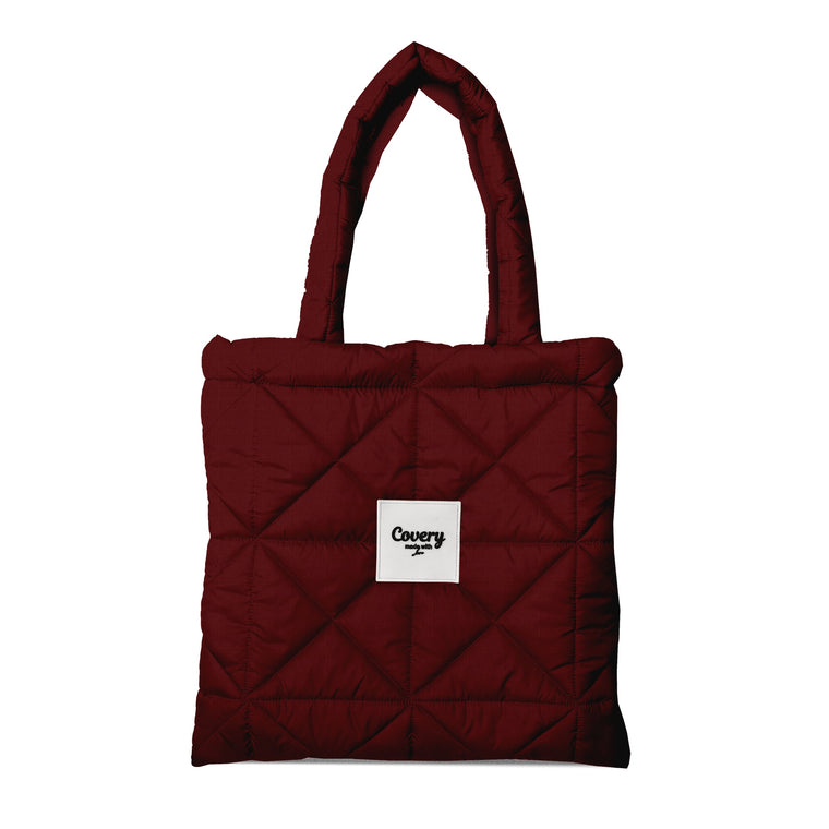 Vintage Wine Puffy Tote Bag