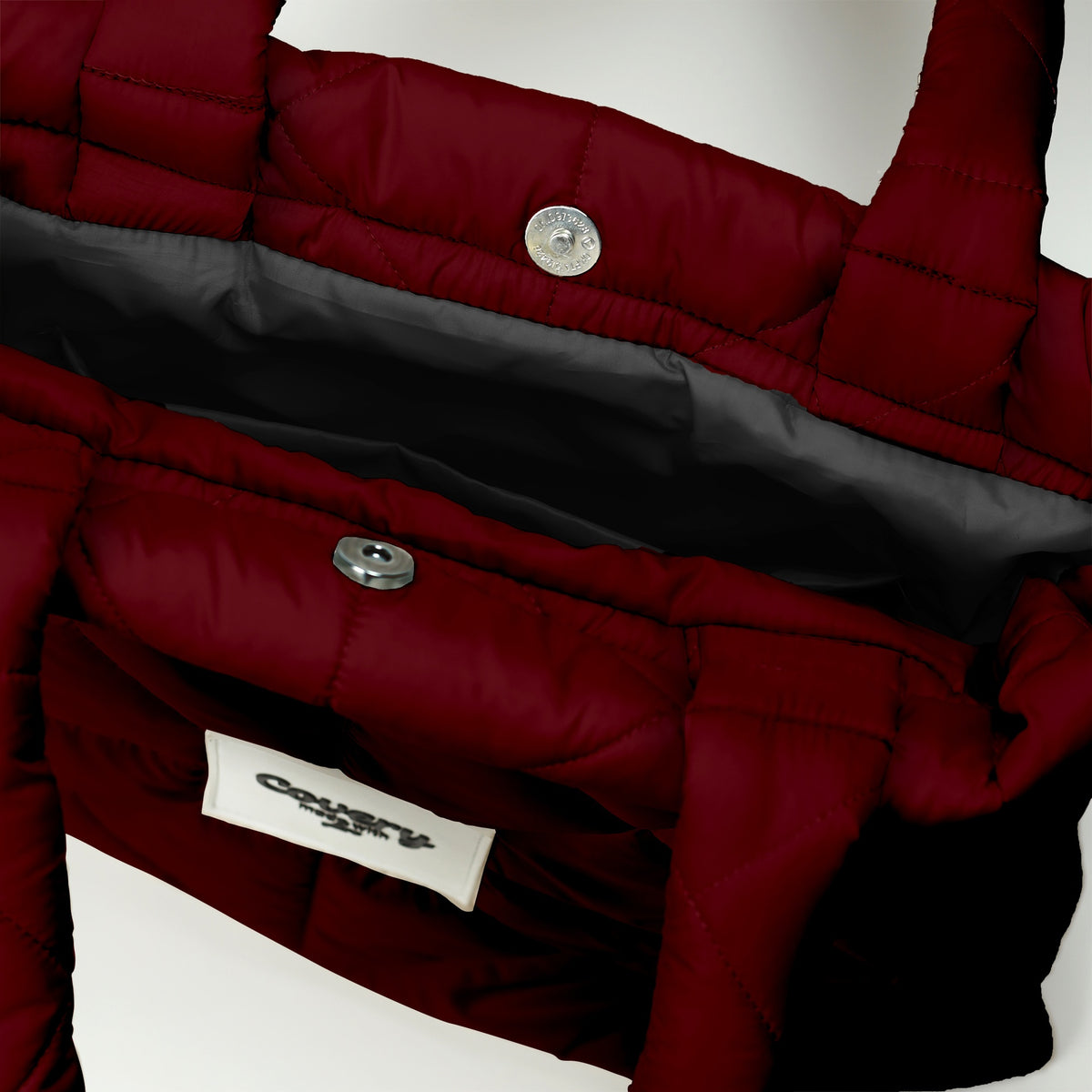 Vintage Wine Puffy Tote Bag