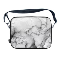 White Marble Fabric Laptop Sleeve