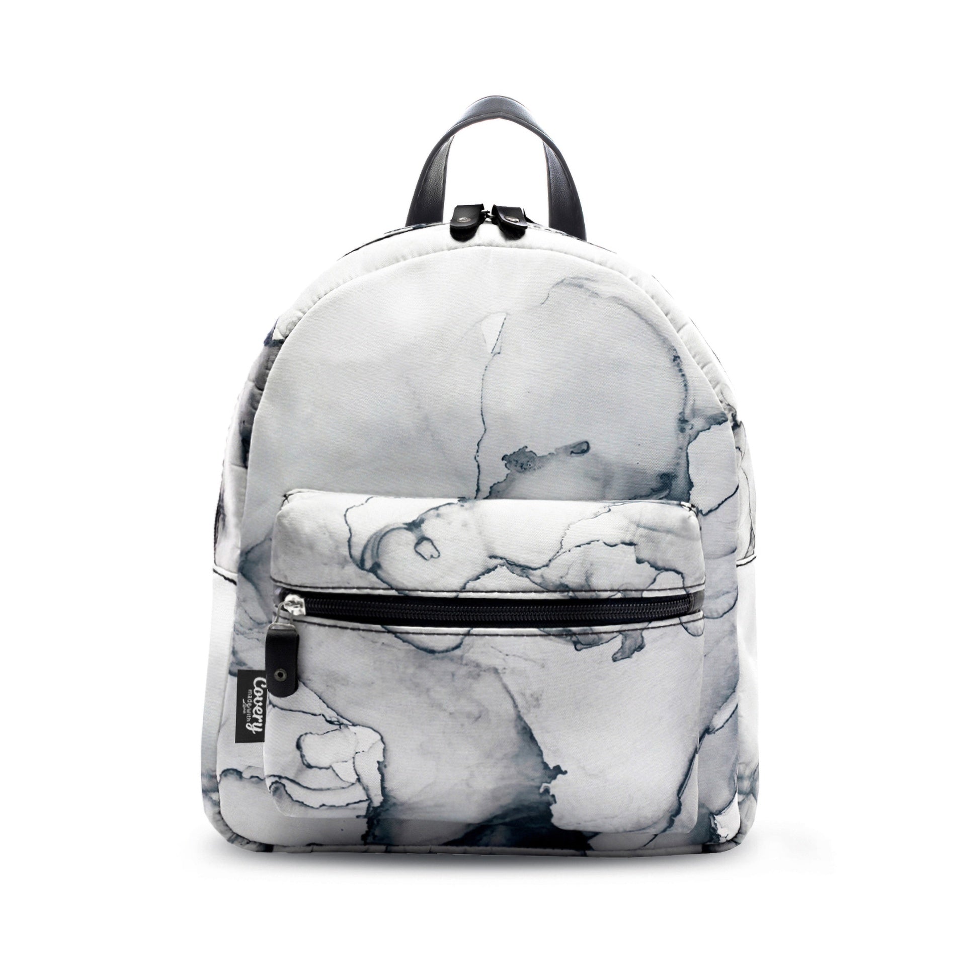 White Marble Mini Backpack