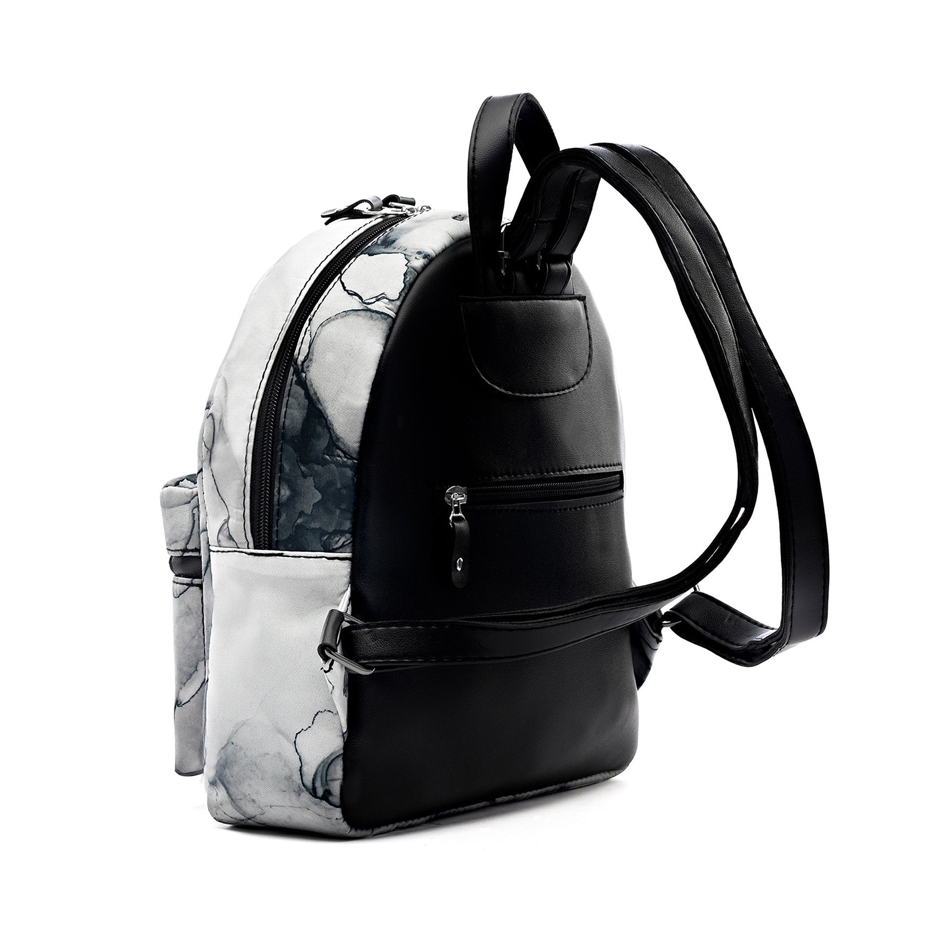White Marble Mini Backpack