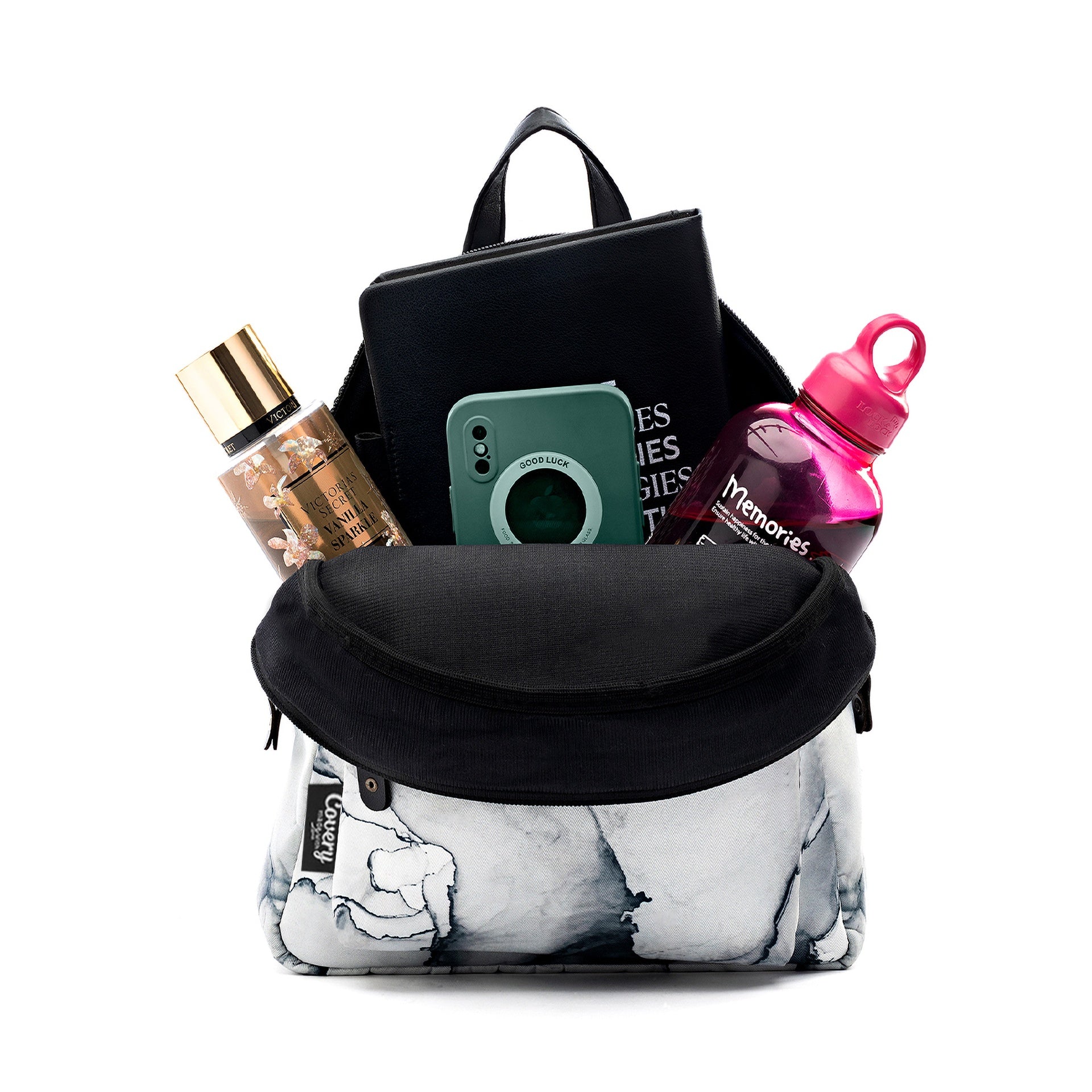 White Marble Mini Backpack
